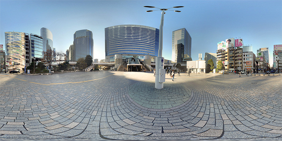 Googleストリートビューのスマートフォンアプリで撮影したパノラマ