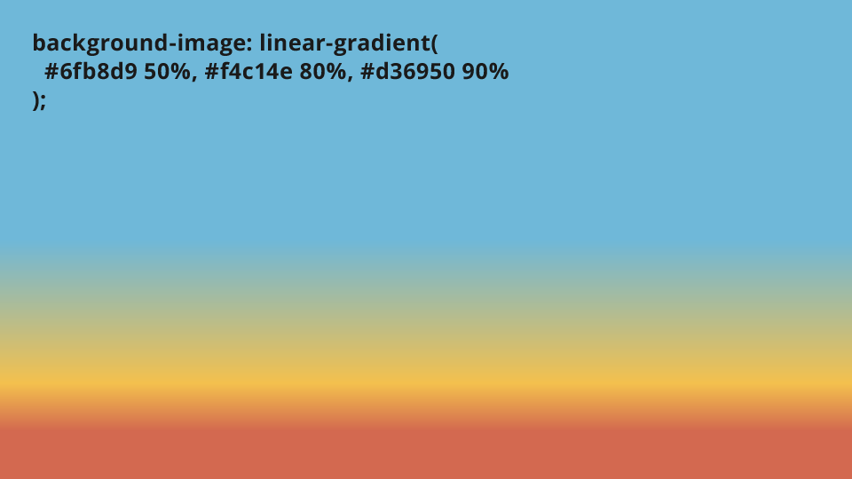 3色で経由点を指定した線形グラデーション