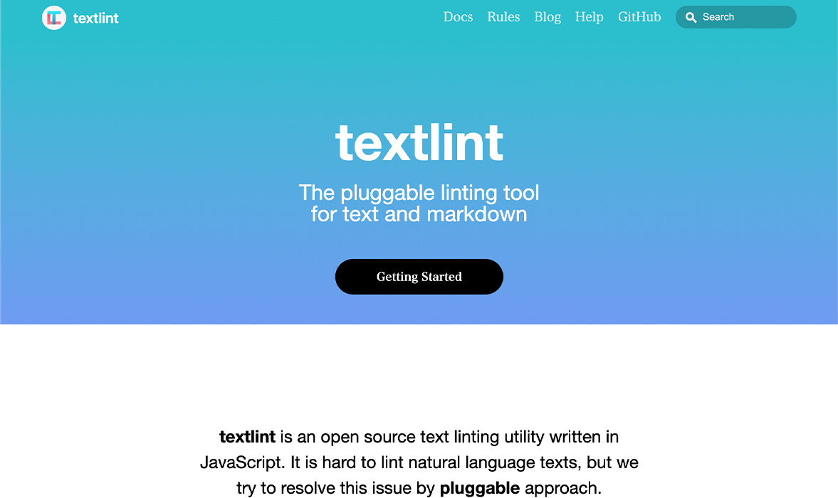 textlint公式サイト