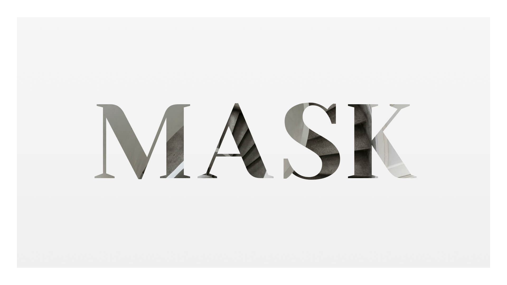 画像をMASKというテキストでマスクしているサンプル