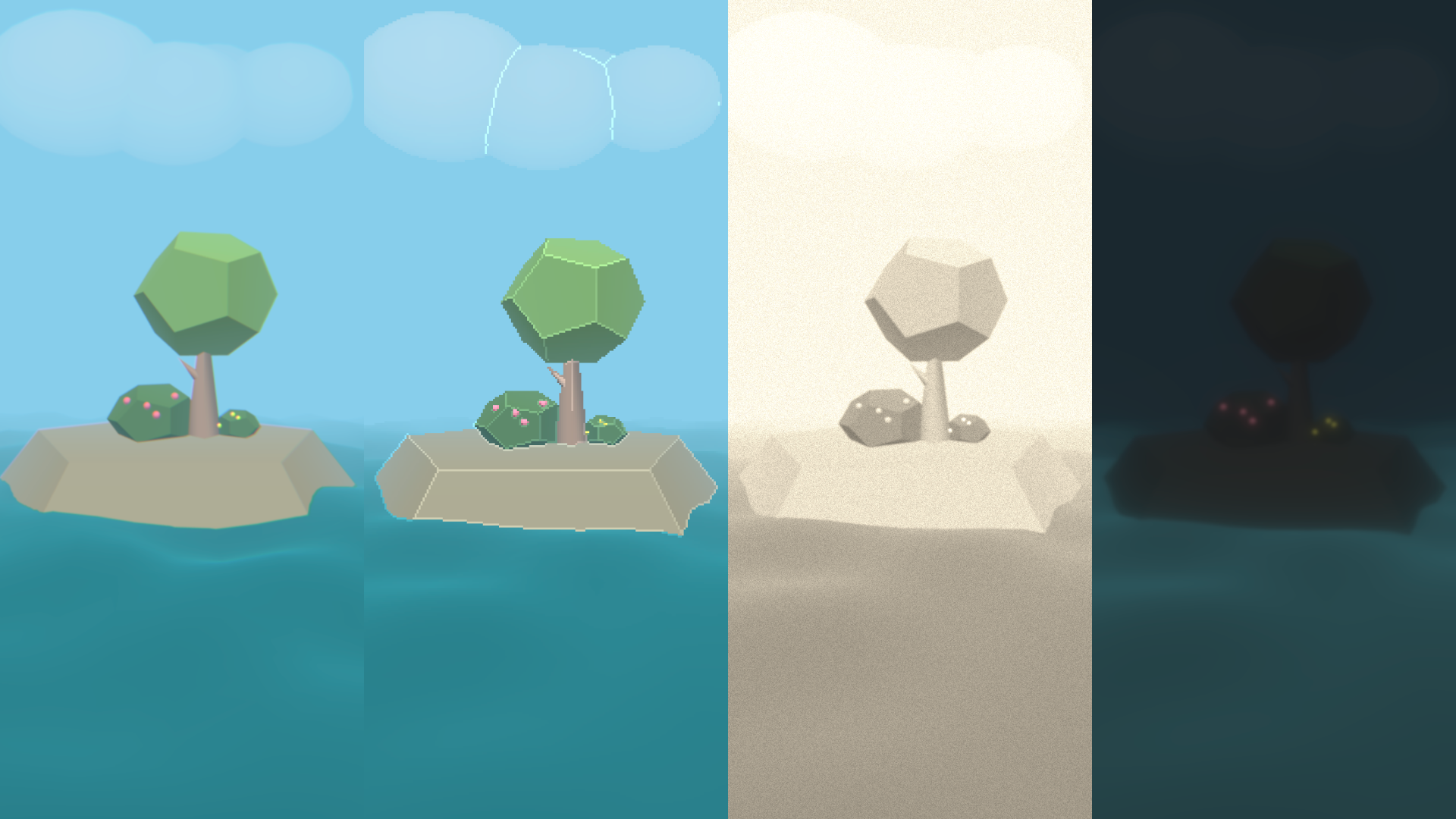 ポストプロセスを使用したエフェクト